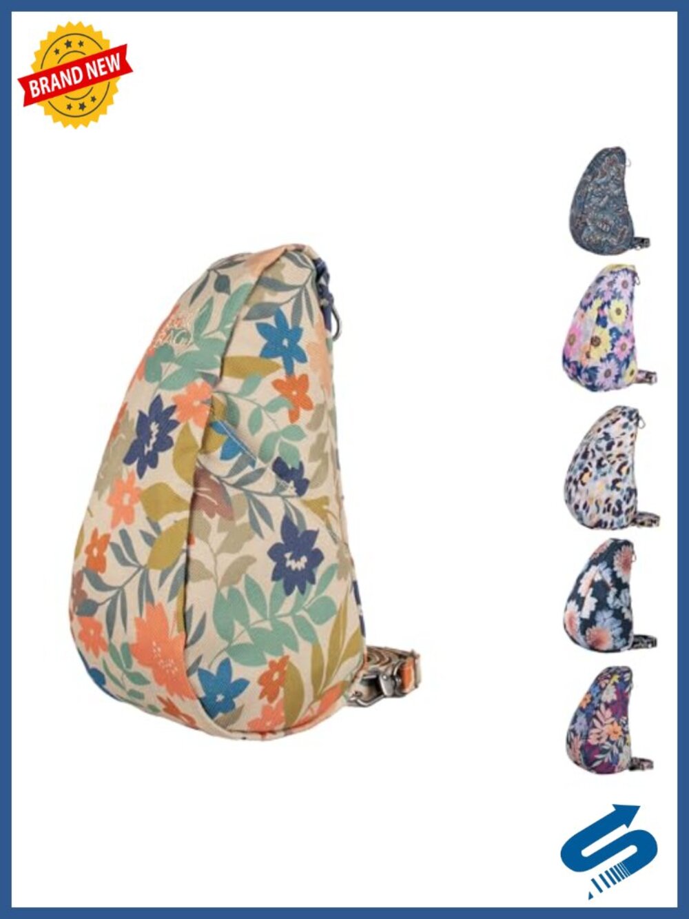 Recycled Polyester Crossbody Sling Bag Ergonomic Shoulder Bag Travel